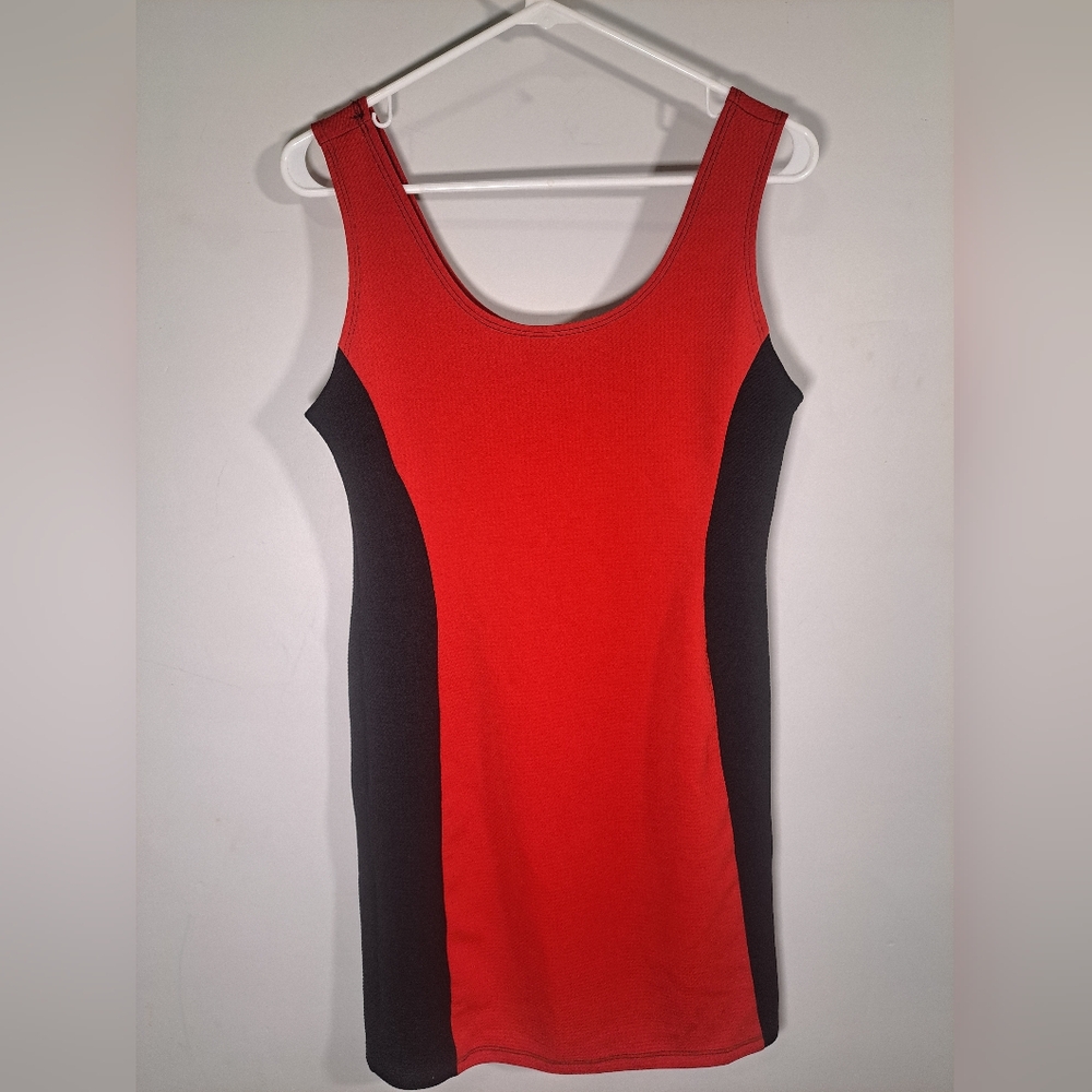 3/$15 Candy Couture Red and Black Bodycon Dress size large